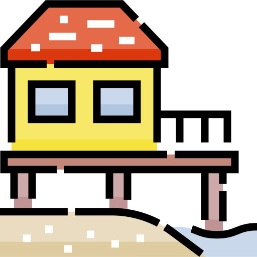 maison de plage Icône gratuit
