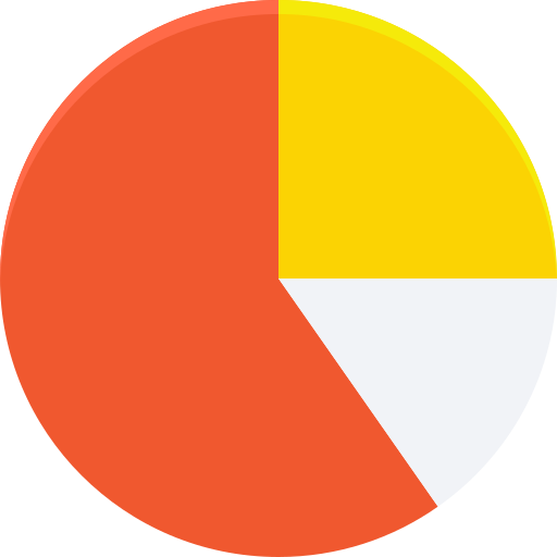 Pie chart Prosymbols Flat icon