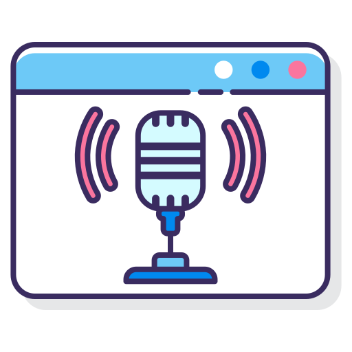Podcast Flaticons Lineal Color Icon