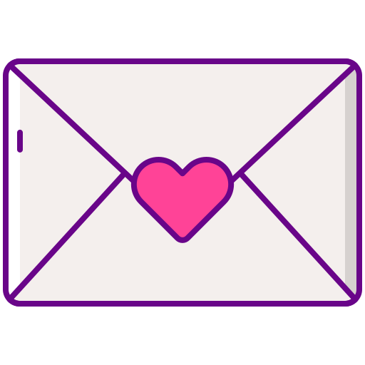 Love letter Flaticons Lineal Color icon