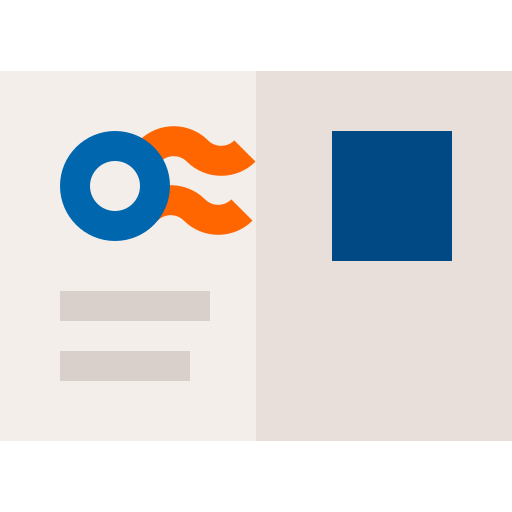 carte postale Icône gratuit