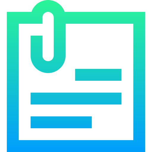 Notes Super Basic Straight Gradient icon