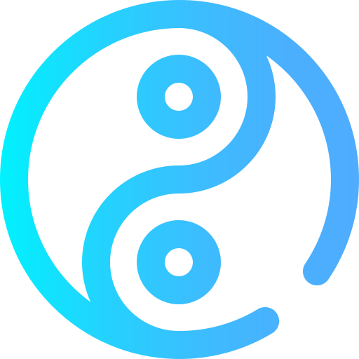 Yin yang Super Basic Omission Gradient icon