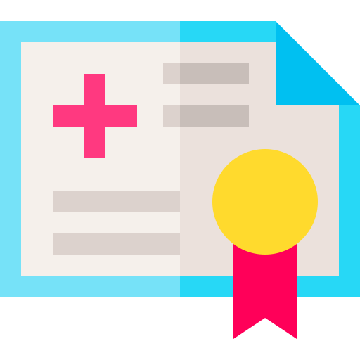 Certificado médico icono gratis