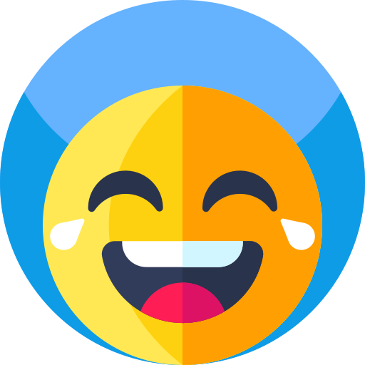 Laugh Geometric Flat Circular Flat icon