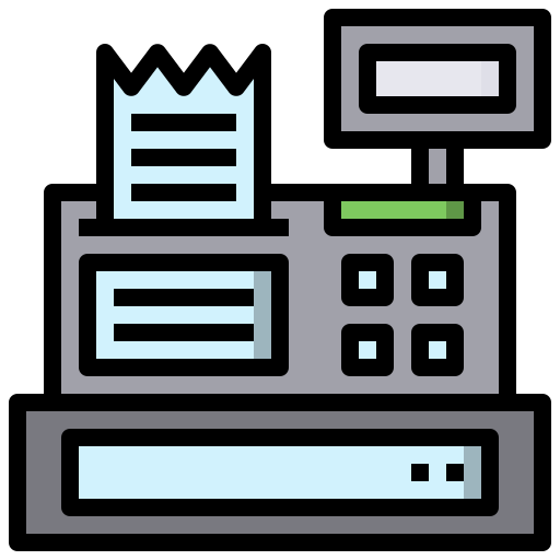 caja registradora icono gratis