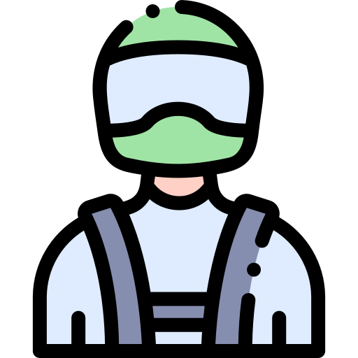 Skydiver Detailed Rounded Lineal color icon