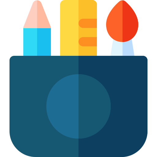 Pencil case Basic Rounded Flat icon