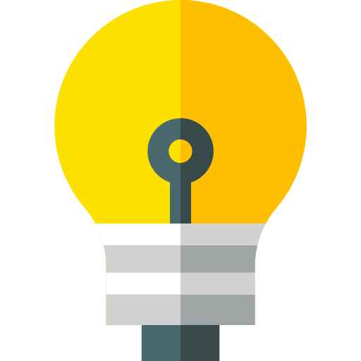 Light bulb Basic Straight Flat icon