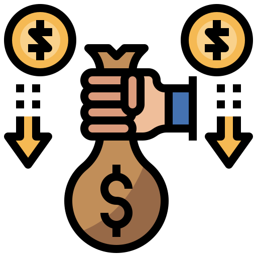 Bolsa de dinero icono gratis