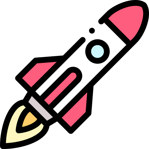 Rocket Detailed Rounded Lineal color icon