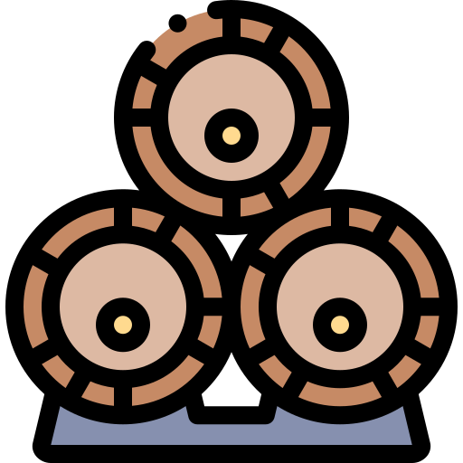 Barrels Detailed Rounded Lineal color icon