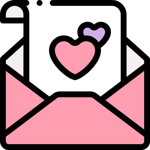 carta de amor icono gratis