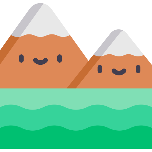 Mountains Kawaii Flat icon