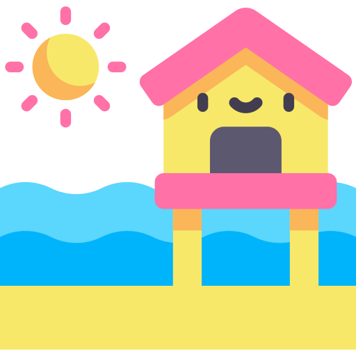 maison de plage Icône gratuit maison de plage Icône gratuit