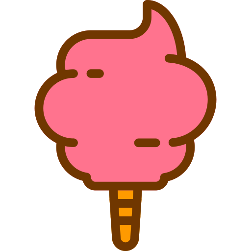 Cotton candy Berkahicon Lineal Color icon