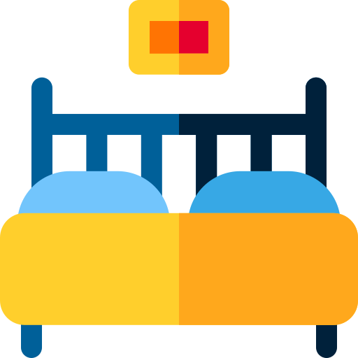 Cama doble icono gratis