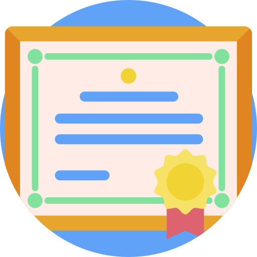 Diploma Detailed Flat Circular Flat icon