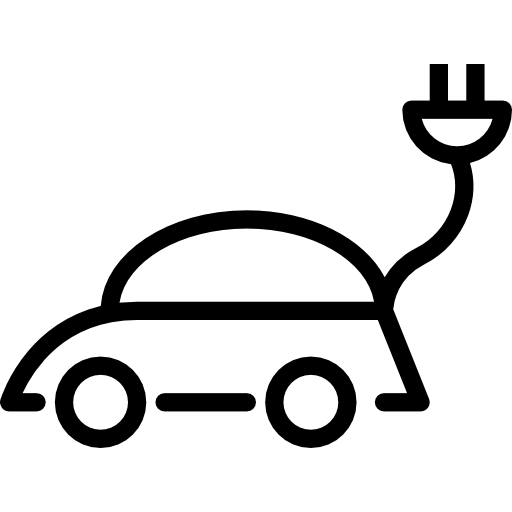 Electric car free icon