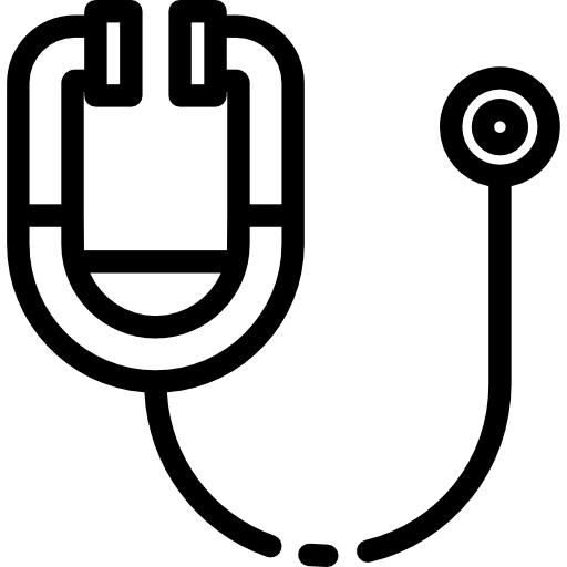 Black stethoscope icon - Free black stethoscope icons