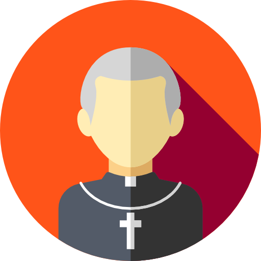 Icono de Sacerdote Flat Circular Flat