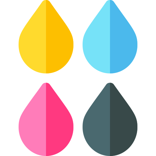 Ink drops Basic Rounded Flat icon