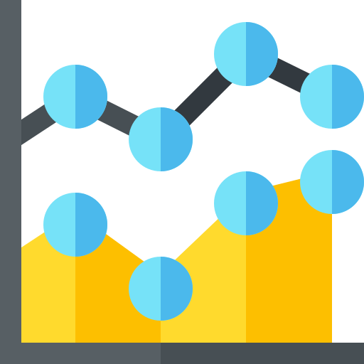 Gráficos de línea icono gratis