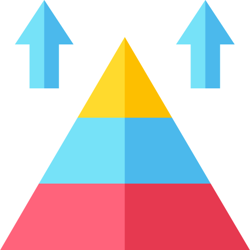 Pyramid chart - Free arrows icons