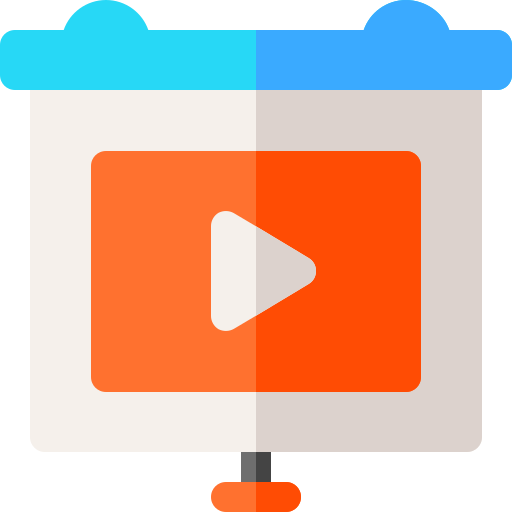 Leccion de video icono gratis