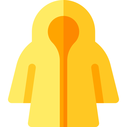 Raincoat Basic Rounded Flat icon