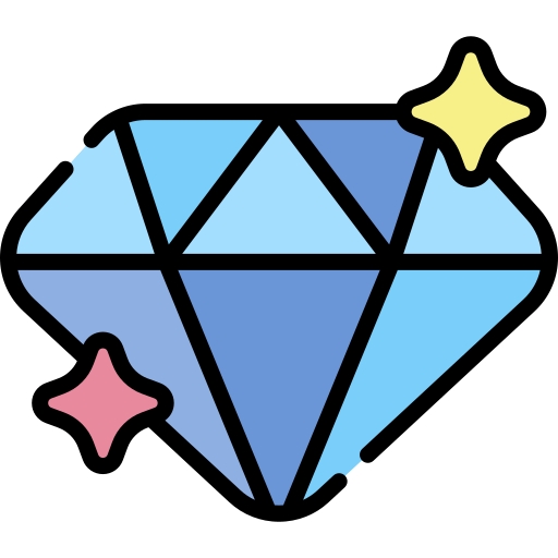 Diamond Kawaii Lineal color icon