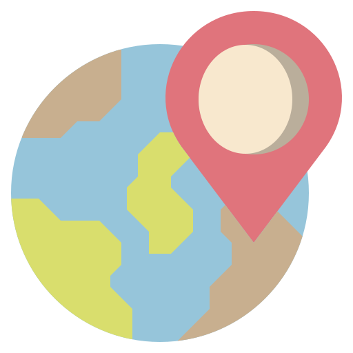 World - Free maps and location icons