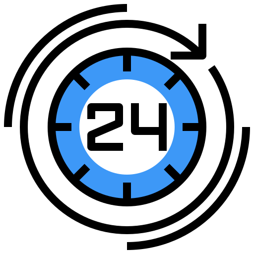24 hours free icon 24 hours free icon
