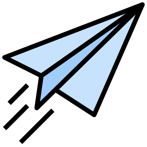 Avión de papel icono gratis