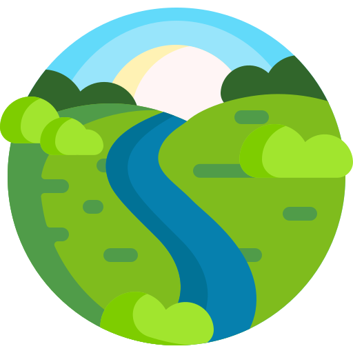 River Detailed Flat Circular Flat icon