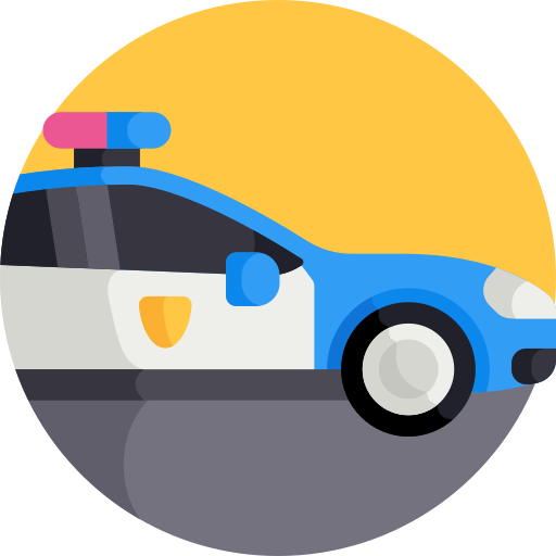 Coche de policía icono gratis