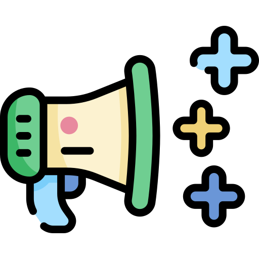 Megaphone Kawaii Lineal color icon