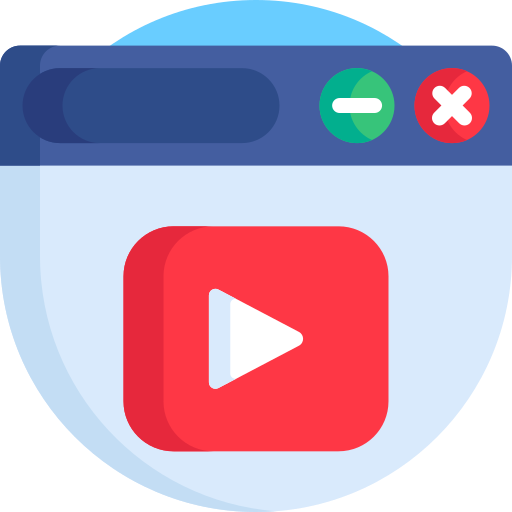 Reproductor de video icono gratis