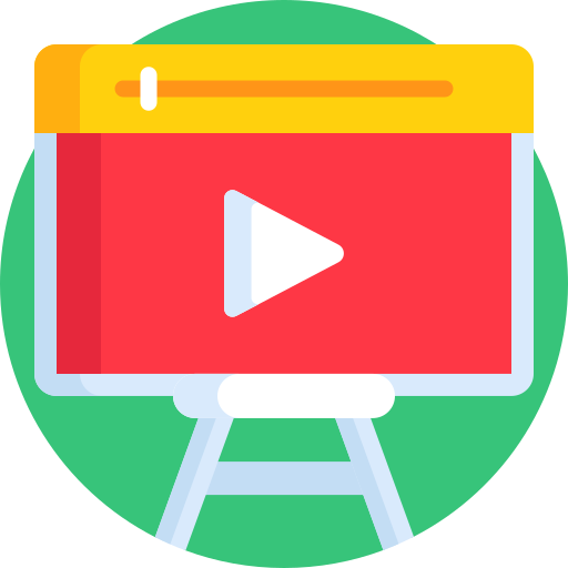 Reproductor de video icono gratis