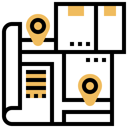 Distribución icono gratis