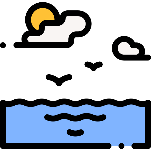 Sea Detailed Rounded Lineal color icon