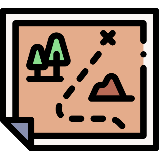 Route Detailed Rounded Lineal color icon