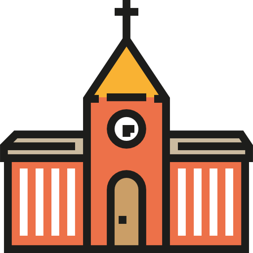 Chapel Detailed Straight Lineal color icon