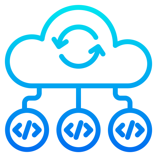 codificación en la nube icono gratis
