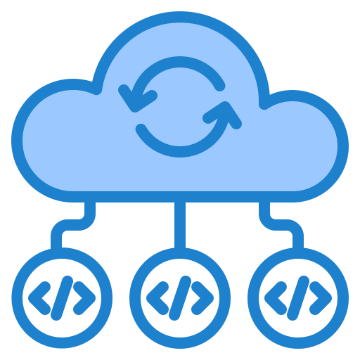 codificación en la nube icono gratis