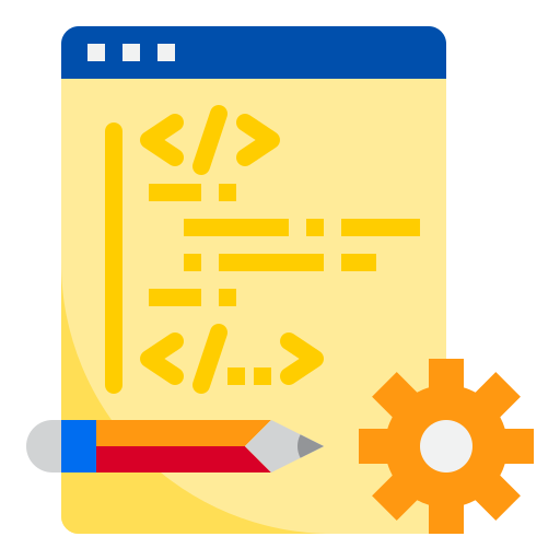 Coding srip Flat icon