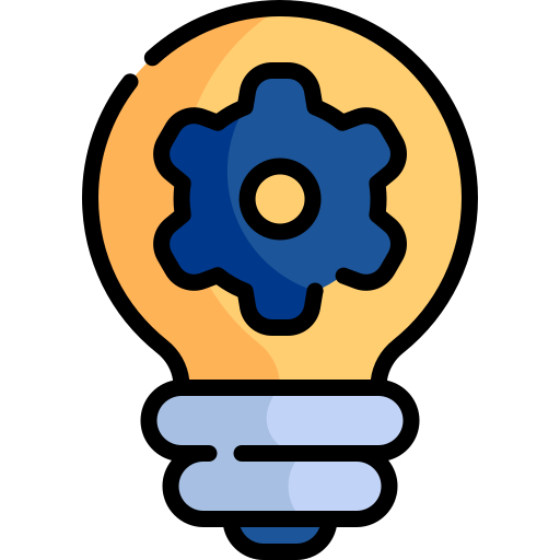 Light bulb Kawaii Lineal color icon