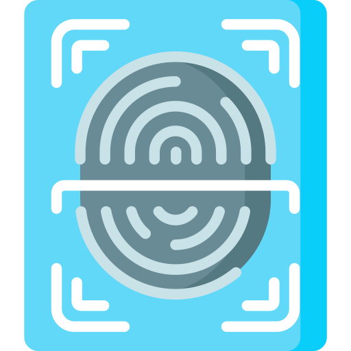 escaneo de huellas digitales icono gratis
