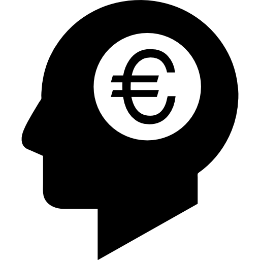 mann denkt an euro kostenlos Icon