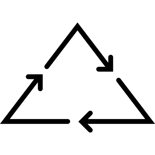 drei dreieckige pfeile kostenlos Icon